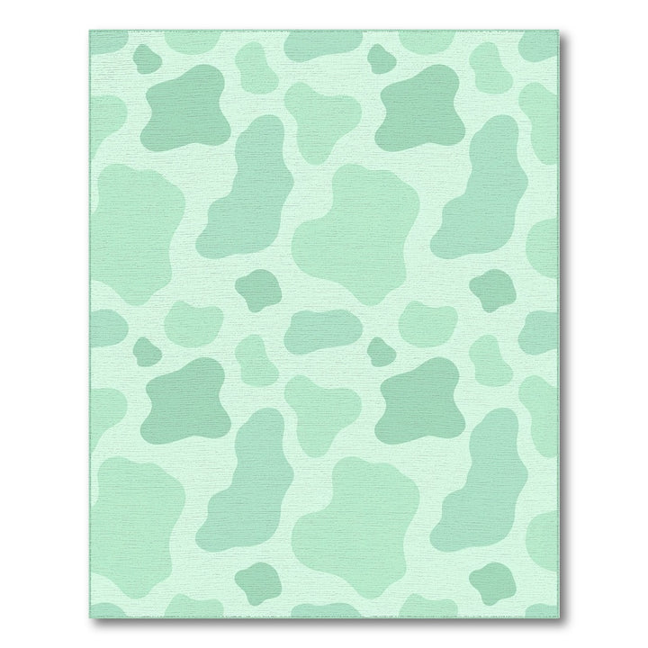 Pastel Mint Cow Spots Rug