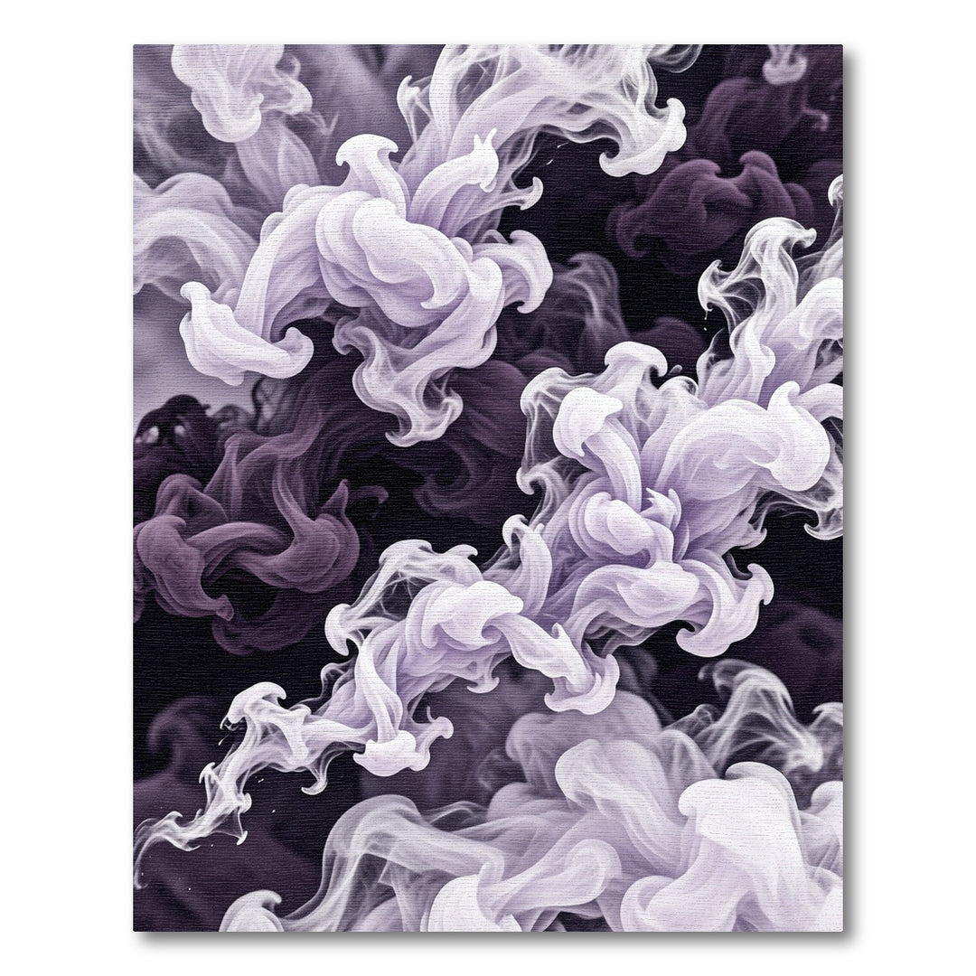 Light Purple Smoke Swirl Art Rug