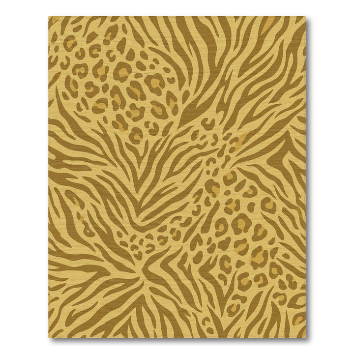 Golden Leopard Zebra Mix Rug