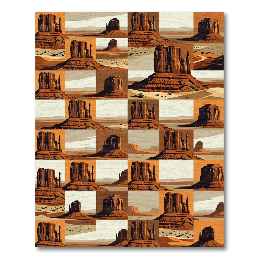 Monument Valley Desert Landscape Art Rug