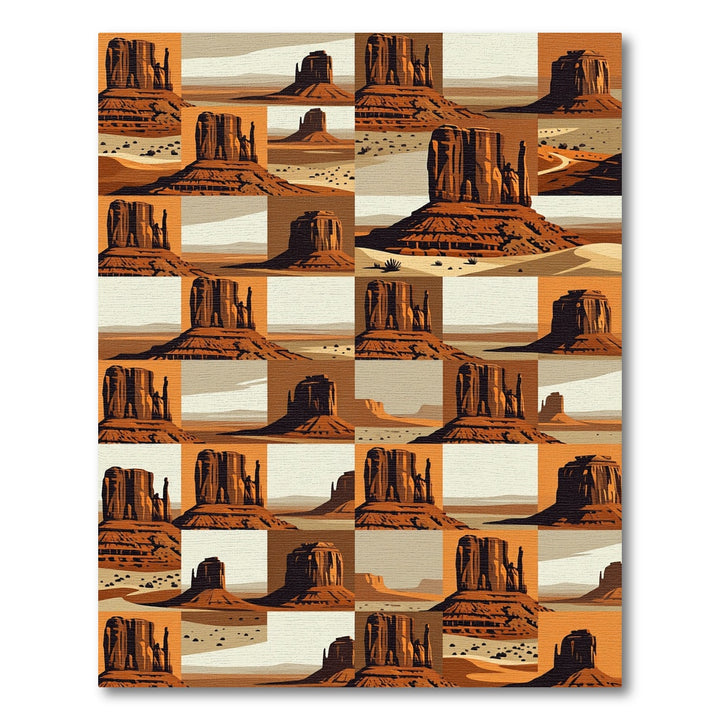 Monument Valley Desert Landscape Art Rug