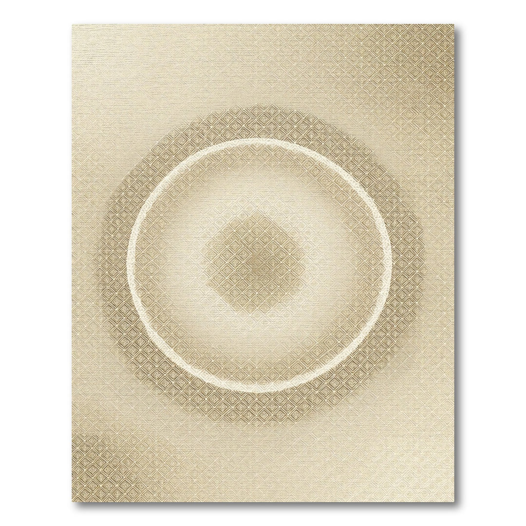 Golden Oval Abstract Medallion Rug