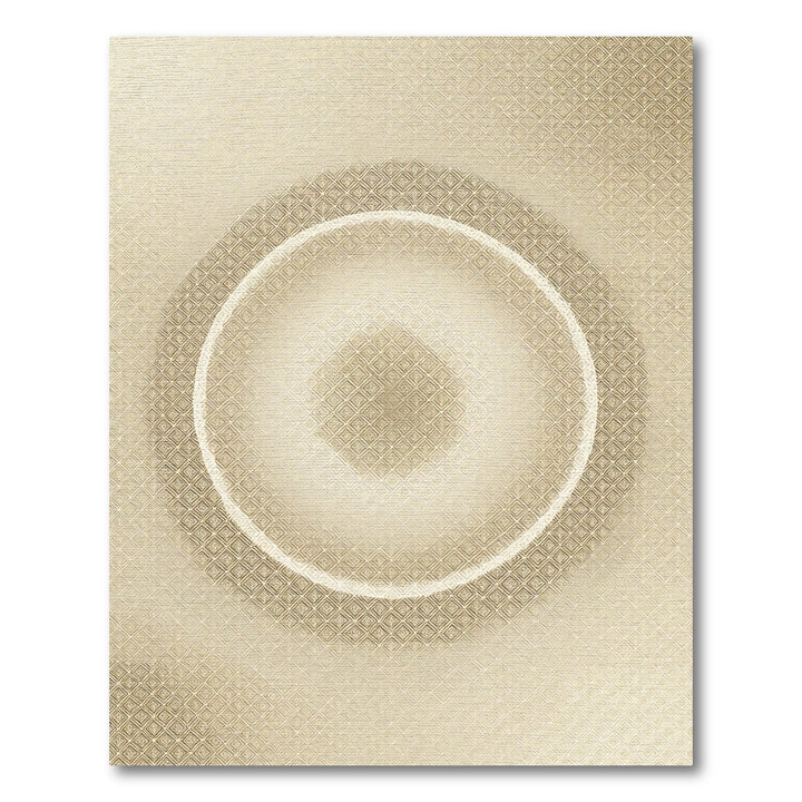 Golden Oval Abstract Medallion Rug