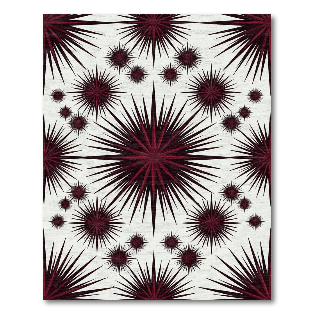 Deep Crimson Starburst Radiance Rug
