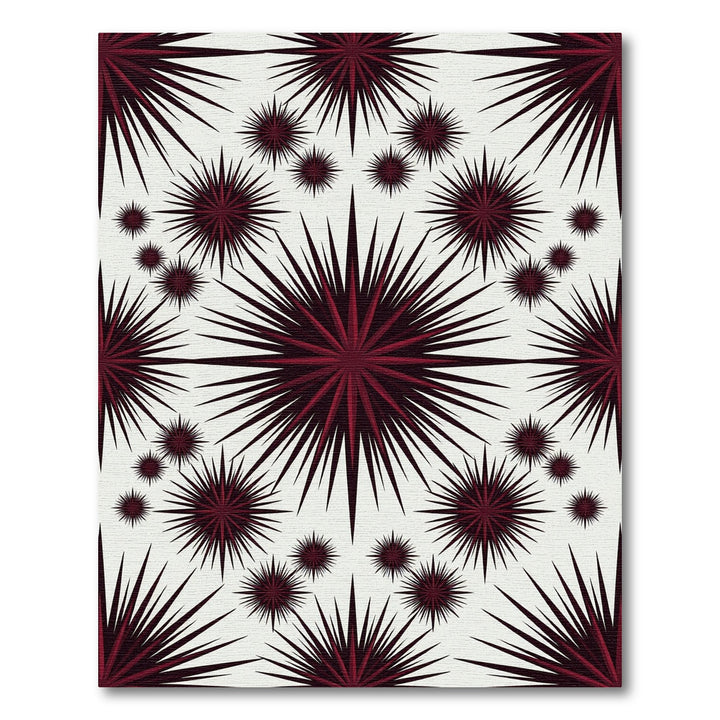 Deep Crimson Starburst Radiance Rug