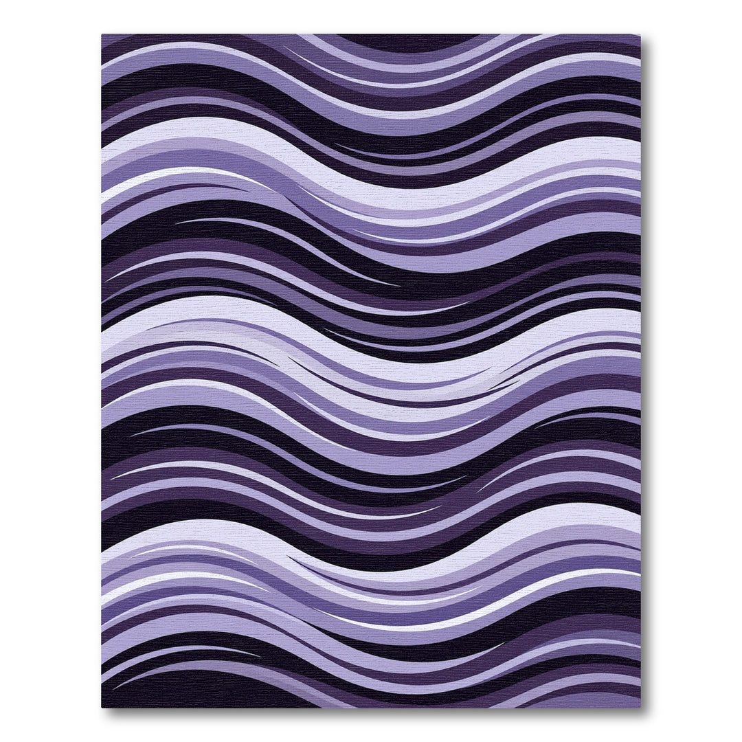 Purple Wavy Abstract Stripes Rug