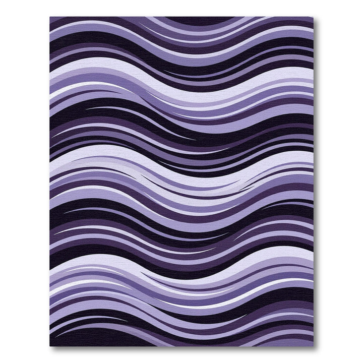 Purple Wavy Abstract Stripes Rug