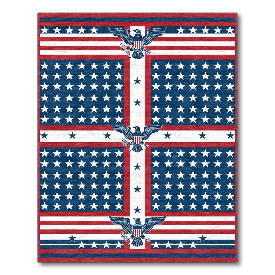 Patriotic Eagle American Flag Washable Area Rug