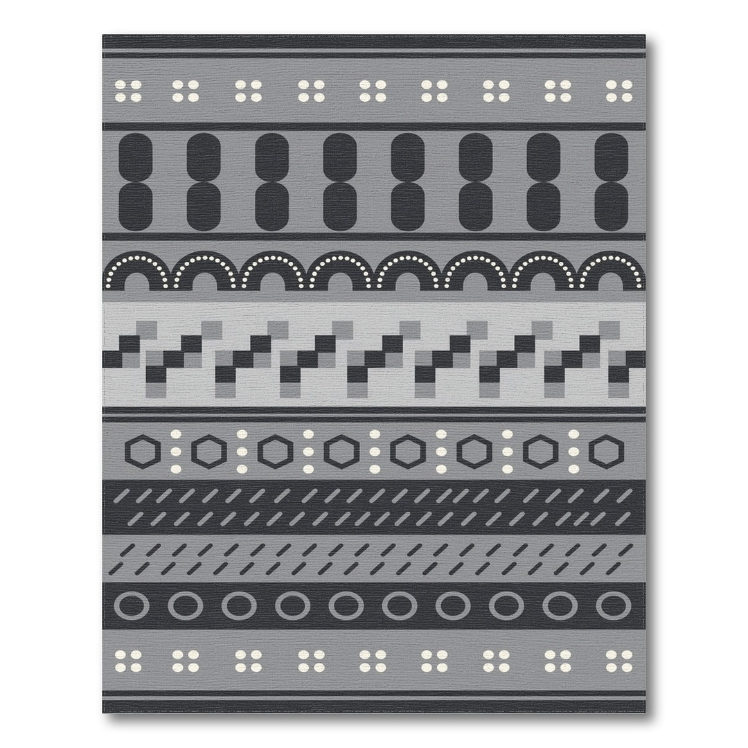 Grey Geometric Modern Area Rug