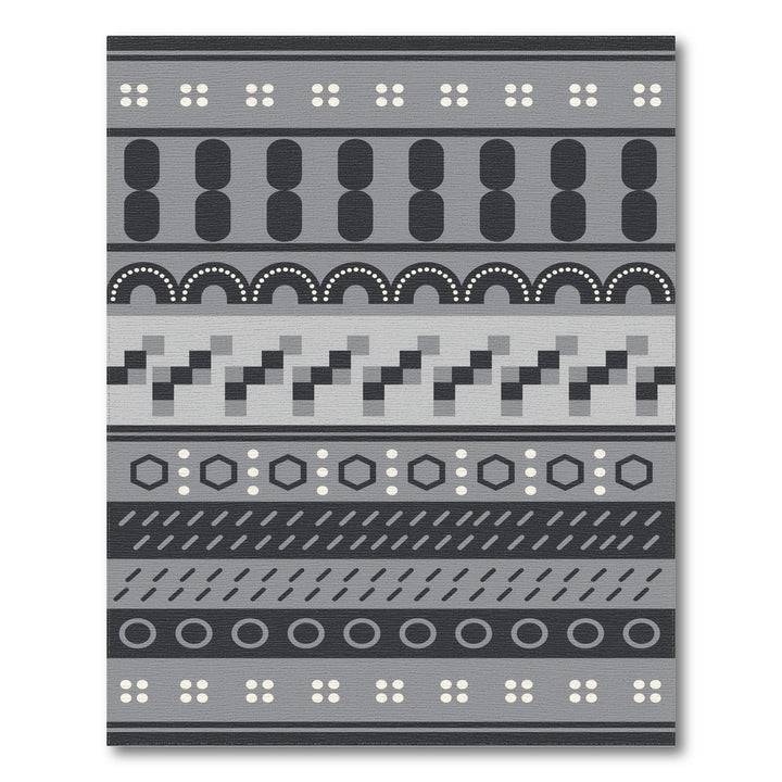 Grey Geometric Modern Area Rug