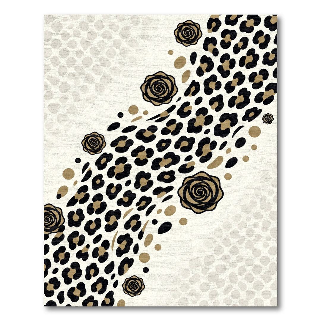 Leopard Rose Accent Rug