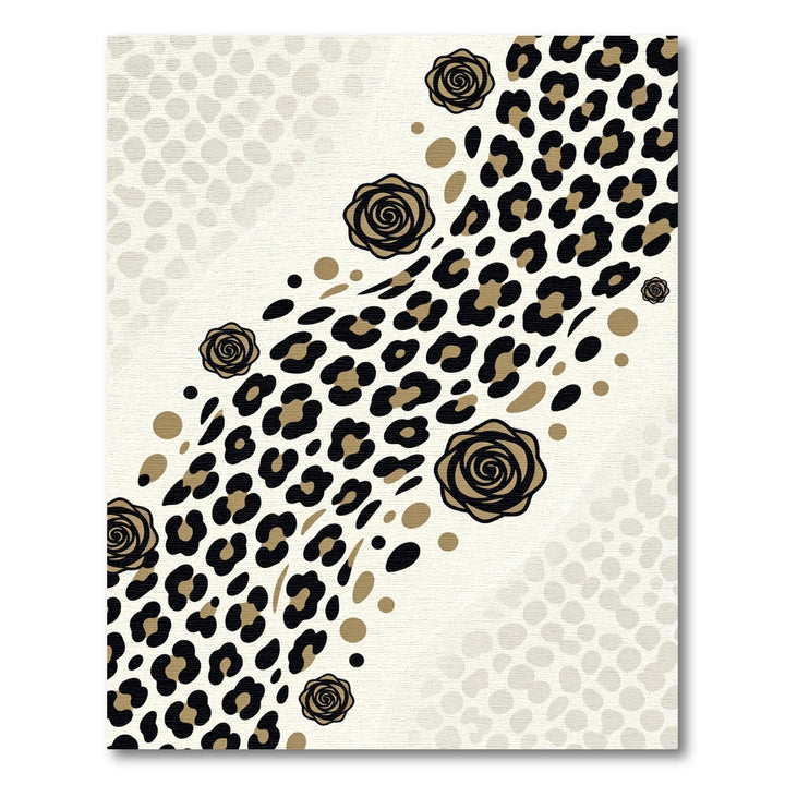 Leopard Rose Accent Rug