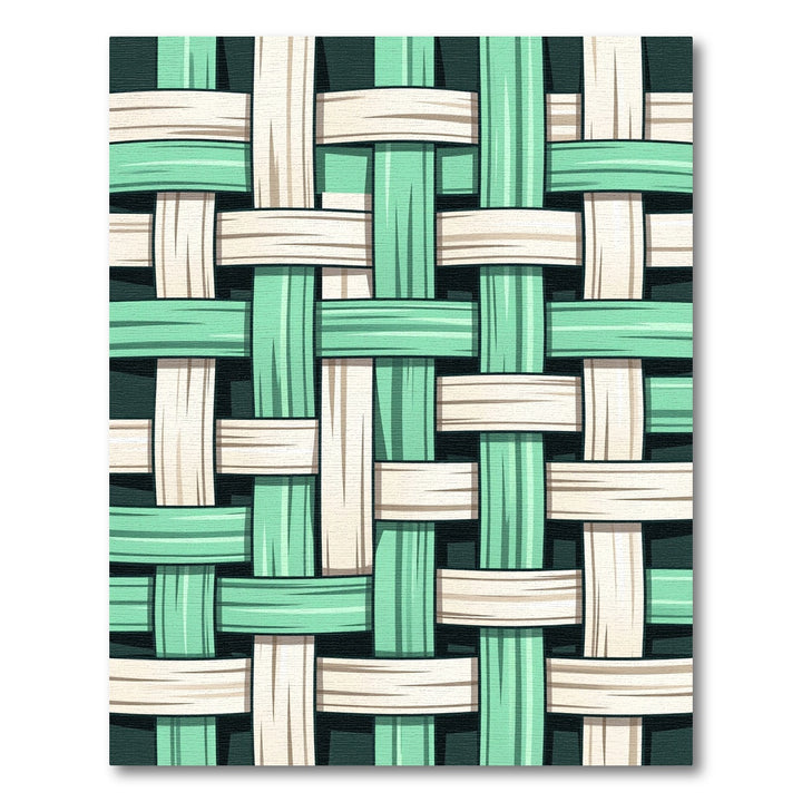 Mint Cream Woven Stripe Accent Rug