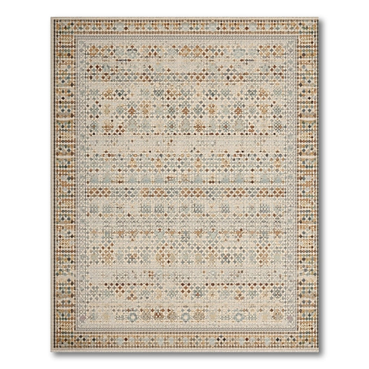 Beige Southwestern Geometric Area Rug