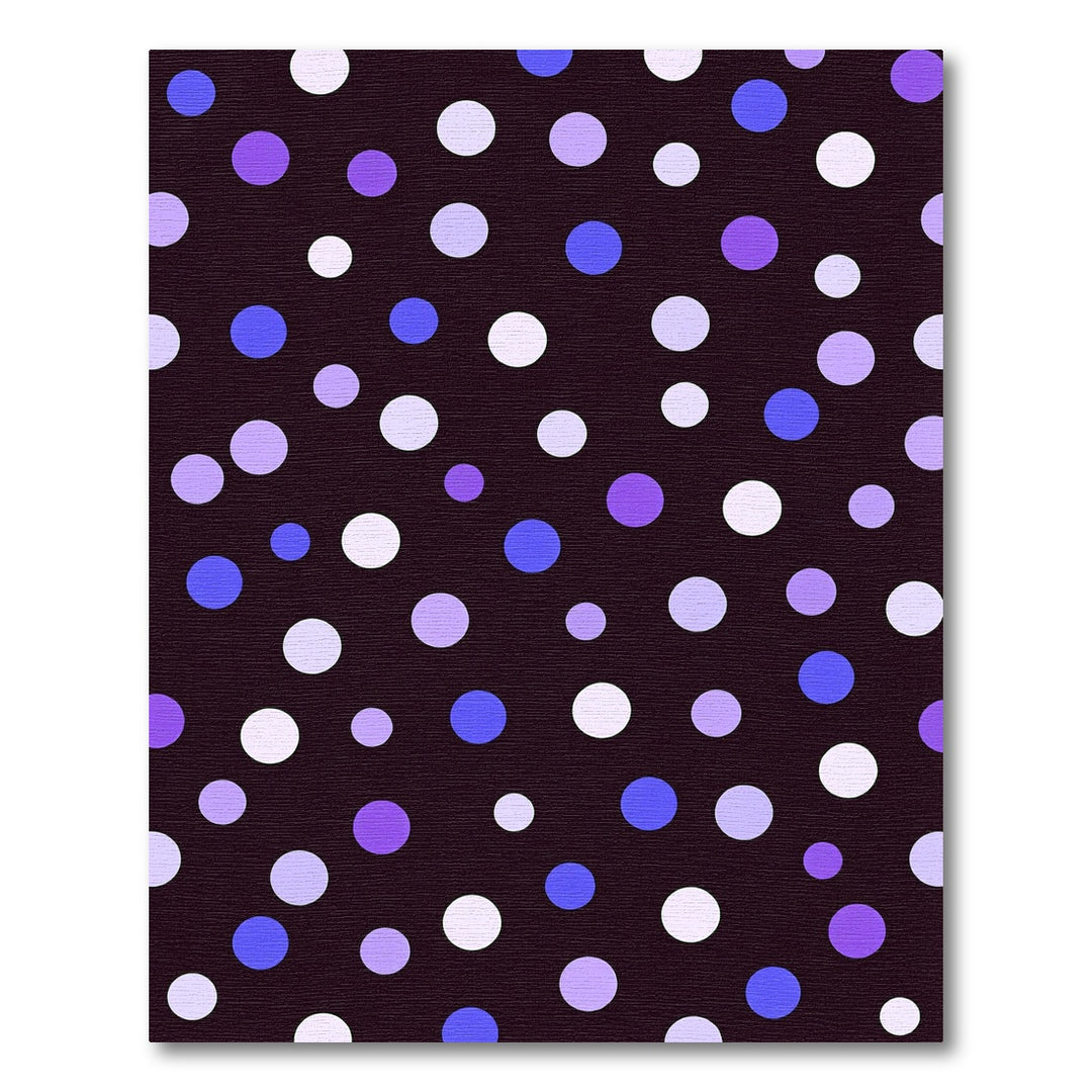 Purple Blue White Polka Dot Rounds Rug
