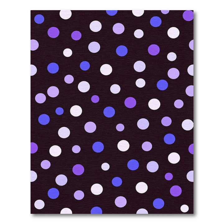Purple Blue White Polka Dot Rounds Rug
