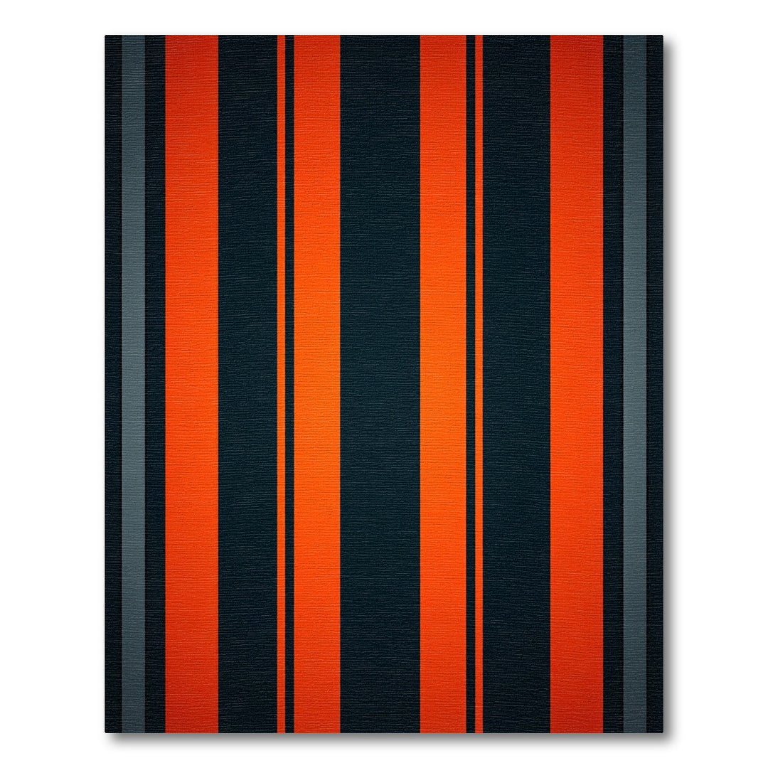 Bold Orange Vertical Stripe Rug