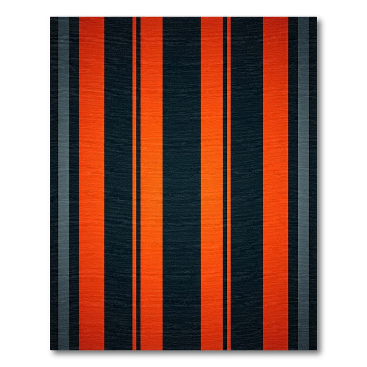 Bold Orange Vertical Stripe Rug