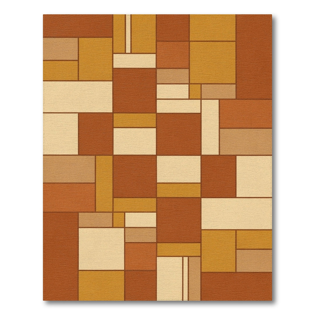 Geometric Brown Area Rug