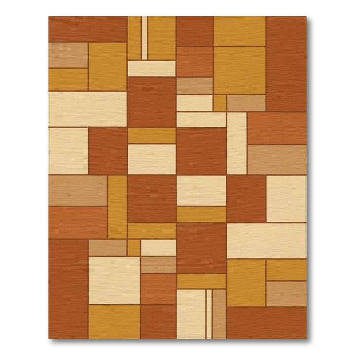 Geometric Brown Area Rug