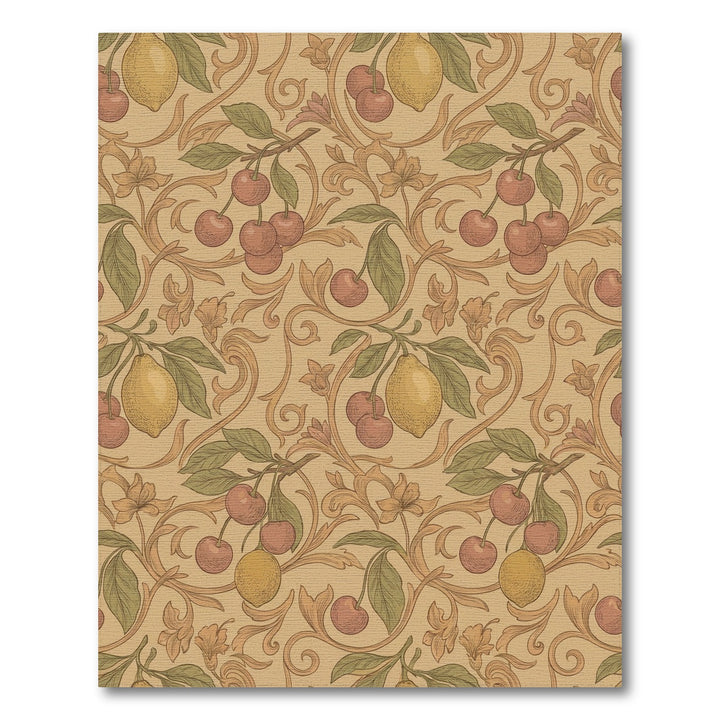 Vintage Cherries and Lemon Branches Rug