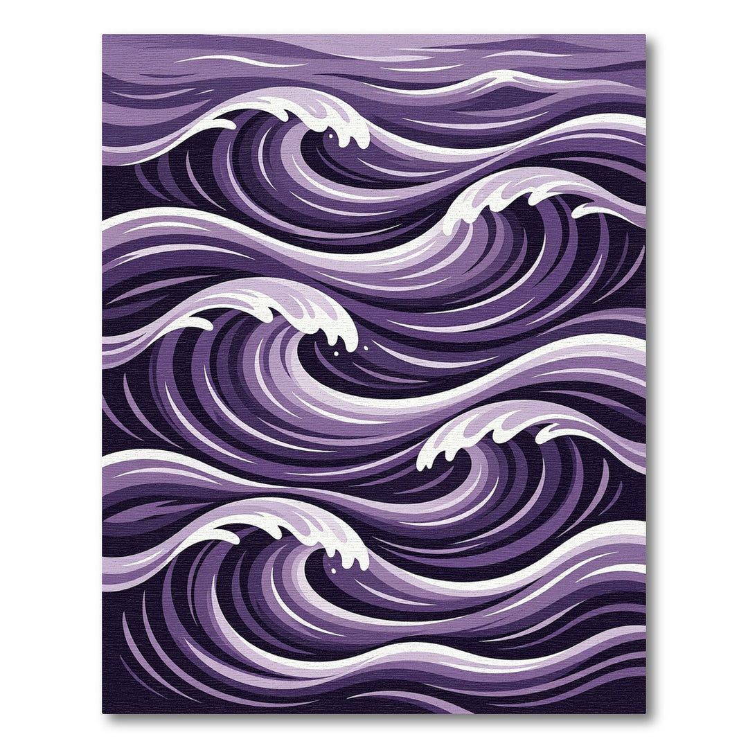 Amethyst Abstract Swirl Wave Rug