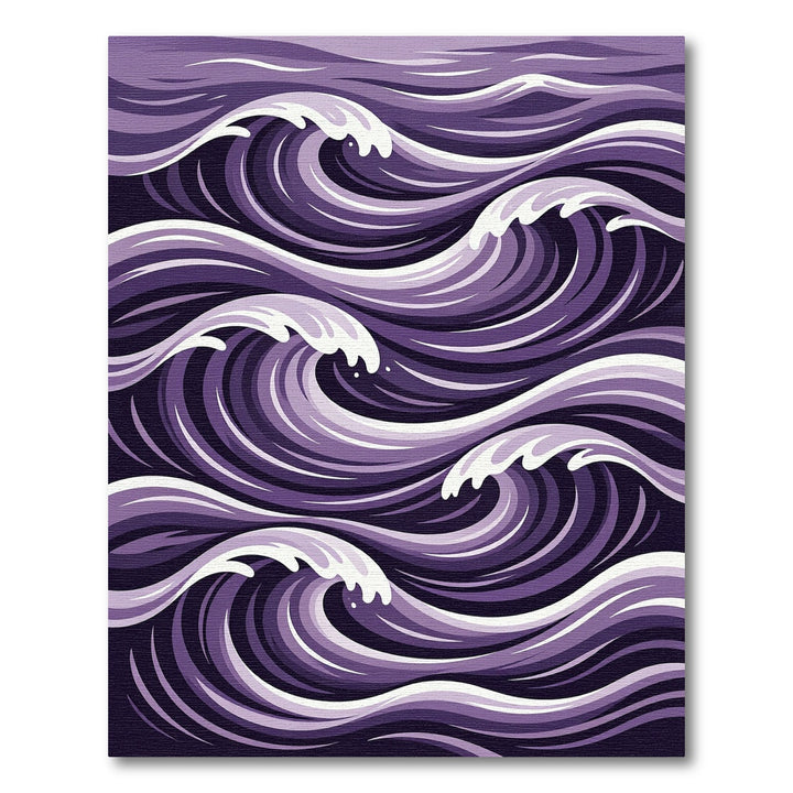 Amethyst Abstract Swirl Wave Rug