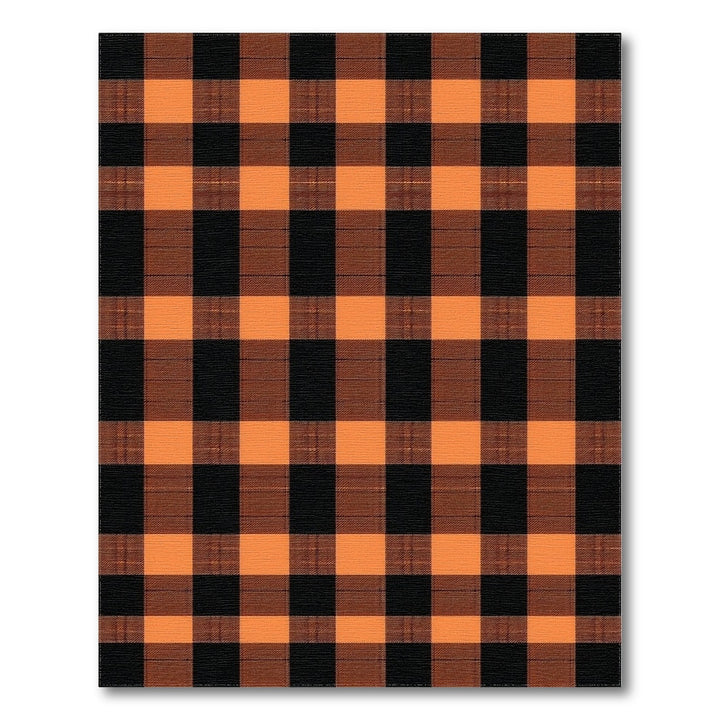 Orange Checkered Area Rug