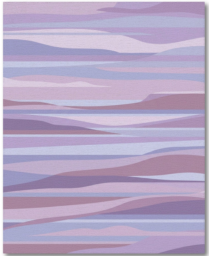 Lavender Hues Wavy Stripe Art Rug