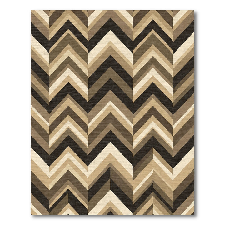 Earthy Tones Chevron Stripes Rug