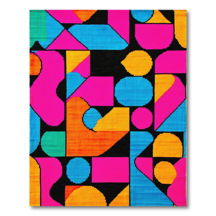 Geometric Modern Vivid Geometric Multi-Color Area Rug