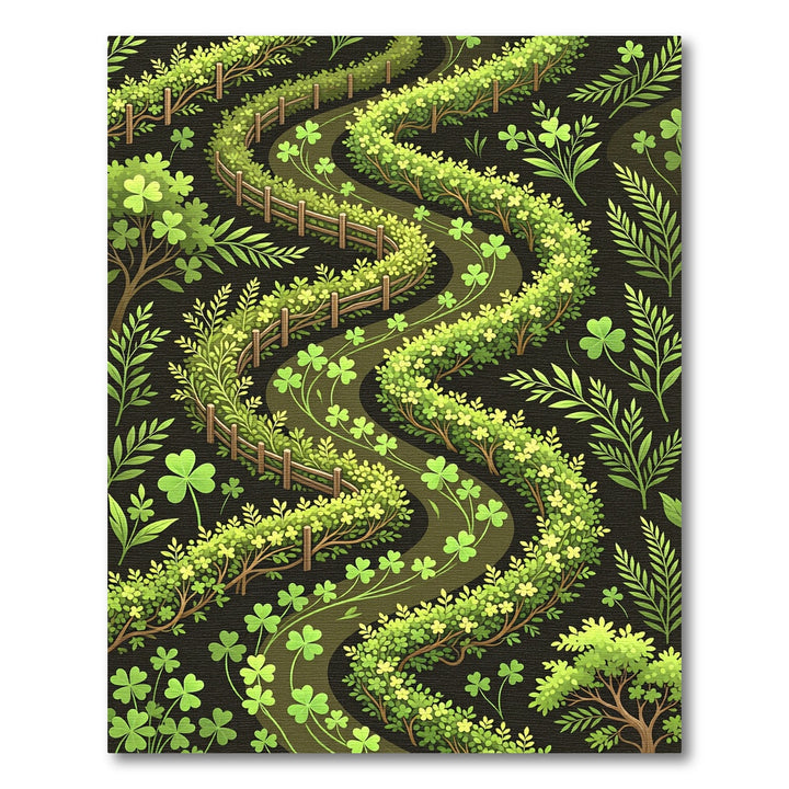 Lush Green Clover Pathway Rug