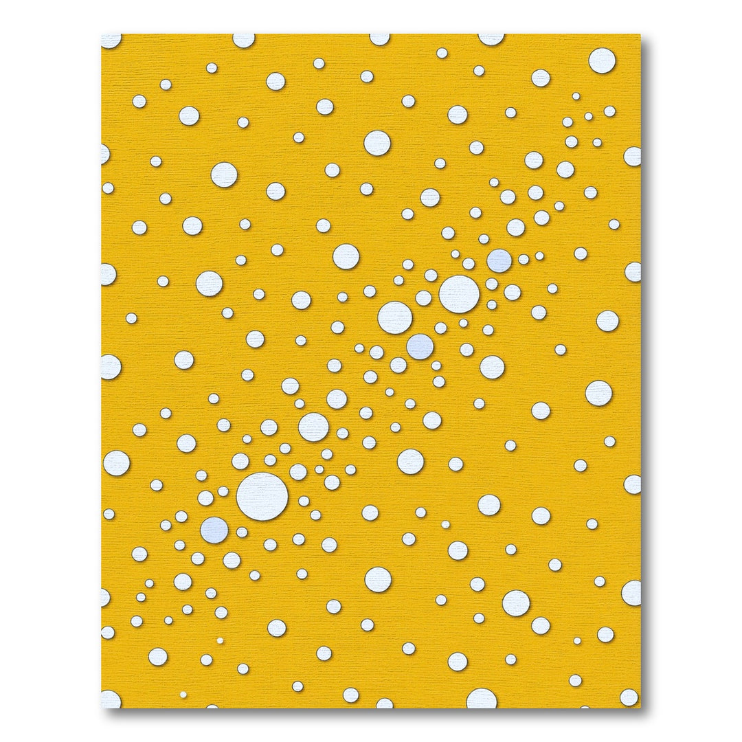 Golden Bubbles Scattered Abstract Rug