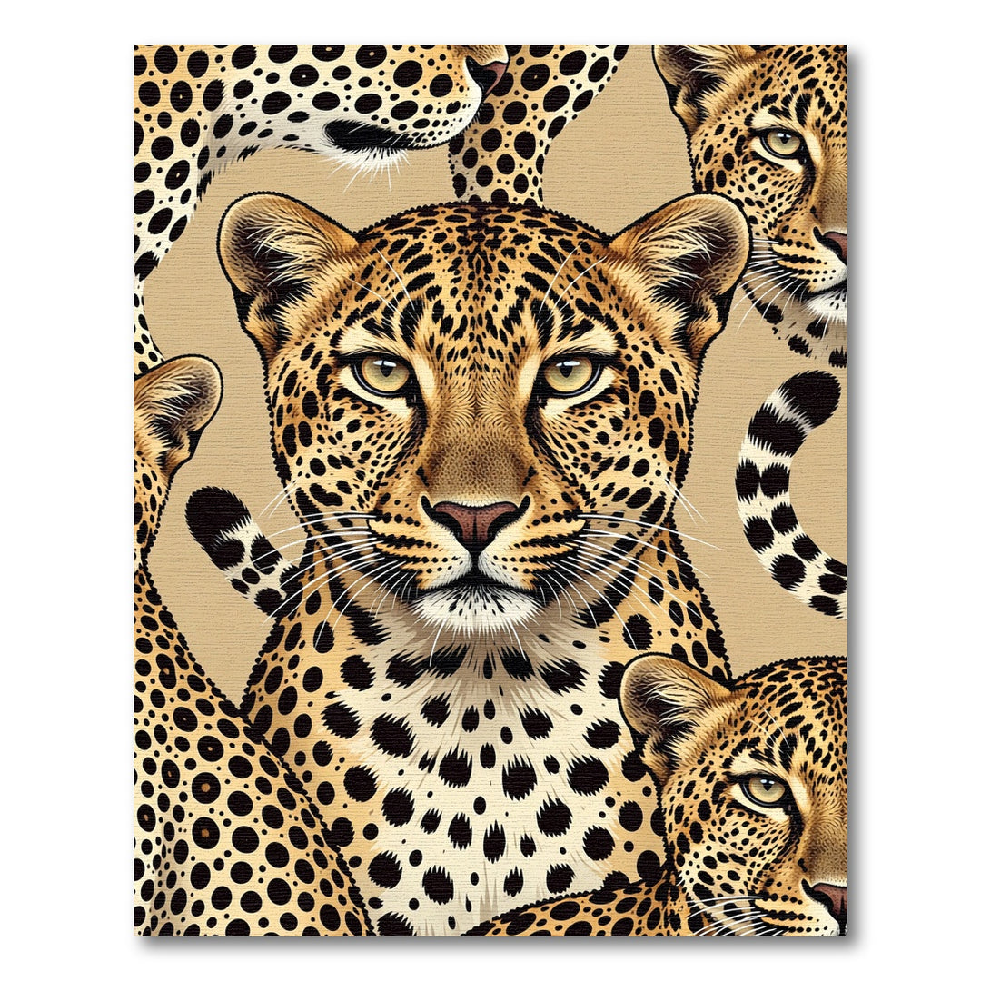 Leopard Spot Wildlife Portrait Rug