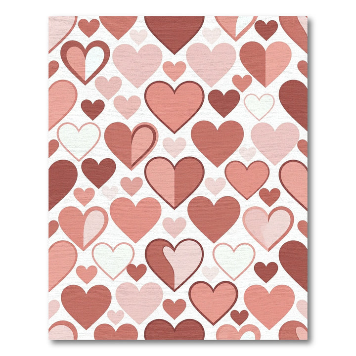 Pink and Red Hearts Love Rug