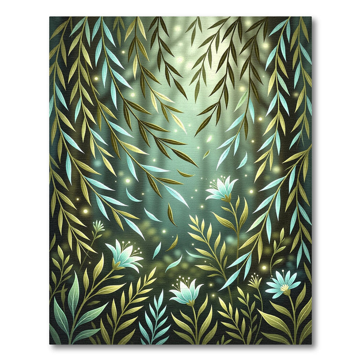 Enchanted Forest Blue Floral Rug