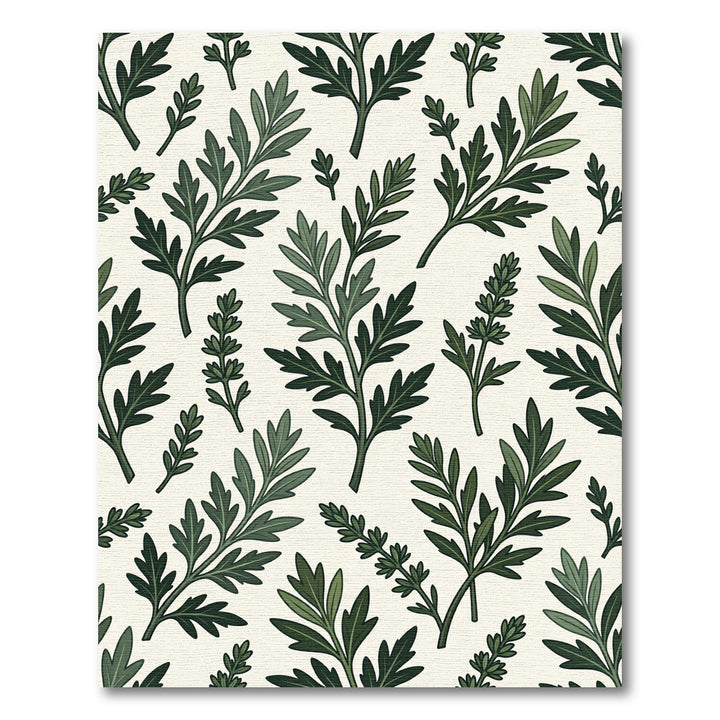 Greenery Fern Leaf Botanical Rug