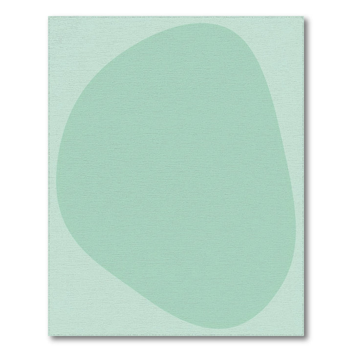 Soft Teal Organic Shape Rug