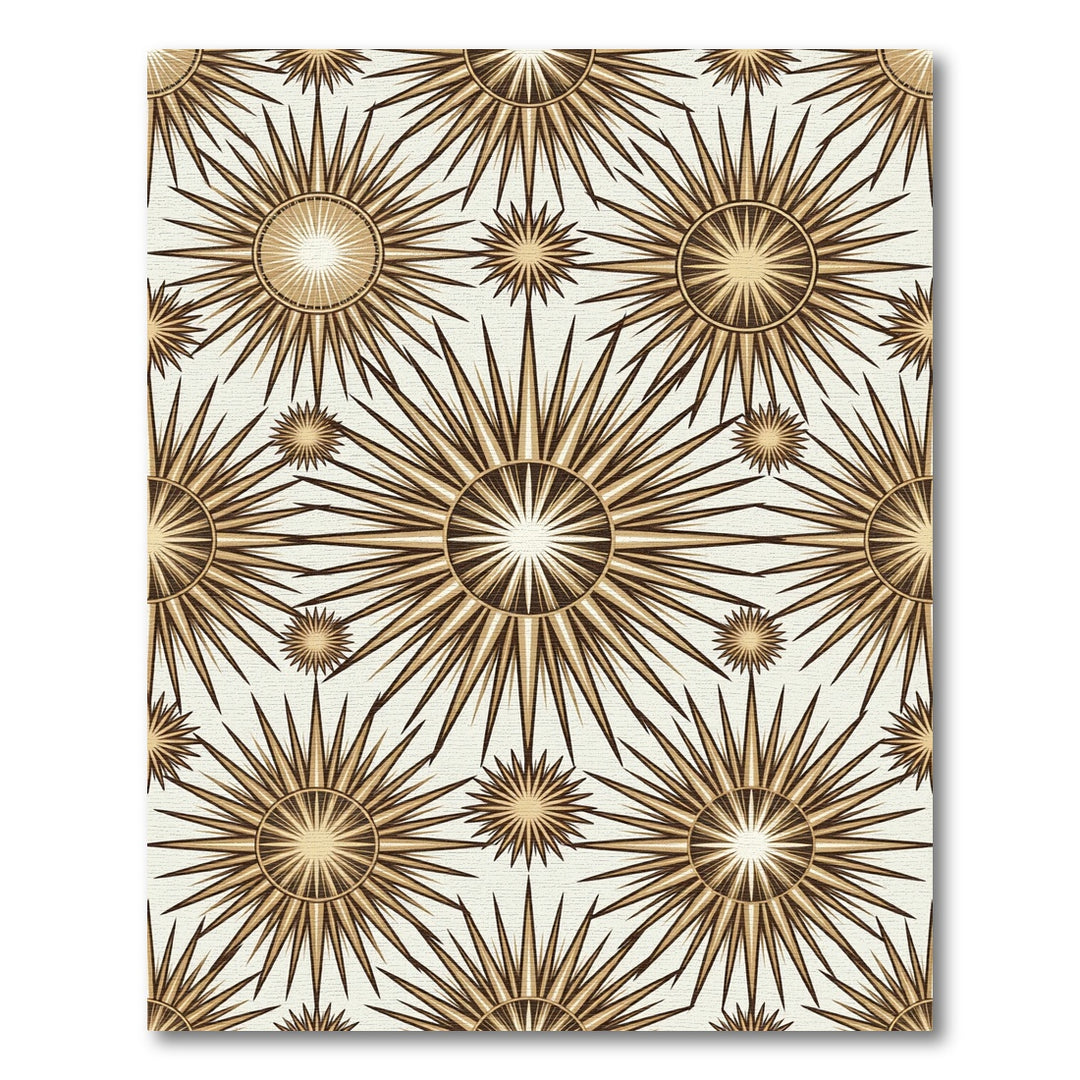 Geometric Golden Sunburst Rug