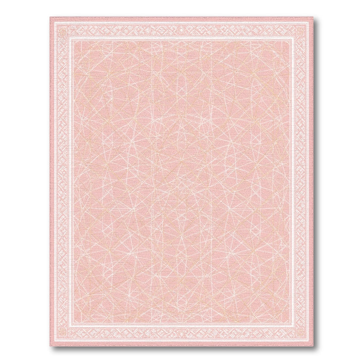 Pink Geometric Modern Blush Pink Geometric Area Rug