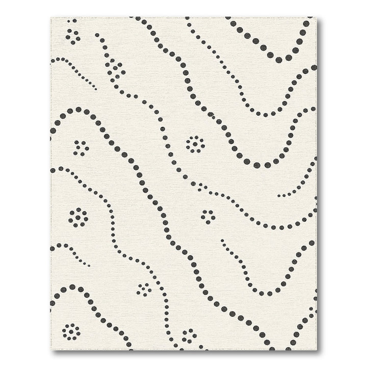 Black Dot Geometric Area Rug