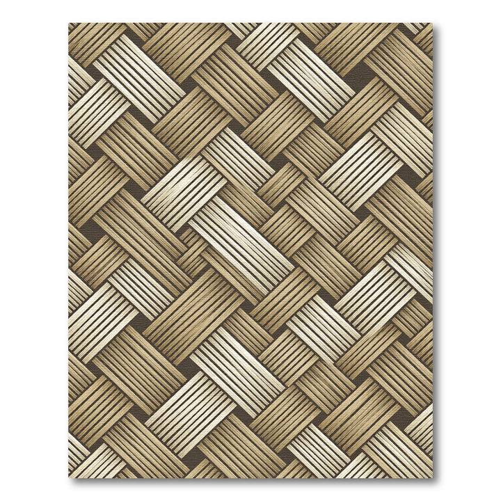 Woven Beige Neutral Basket Weave Rug