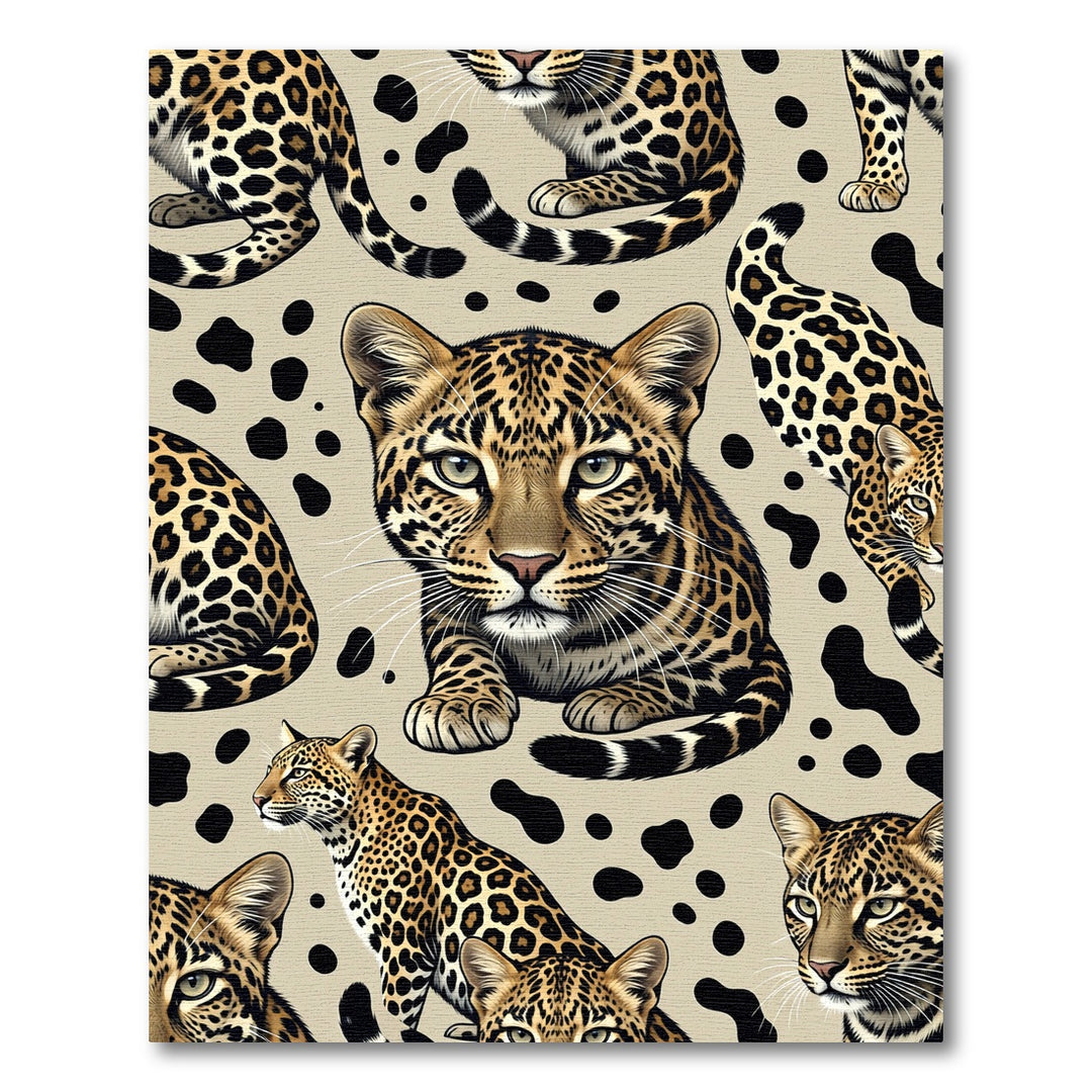 Dashing Leopard Spots Jungle Cats Rug