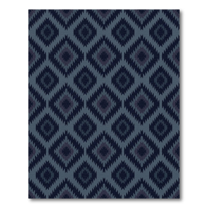 Midnight Blue Diamond Geometric Rug