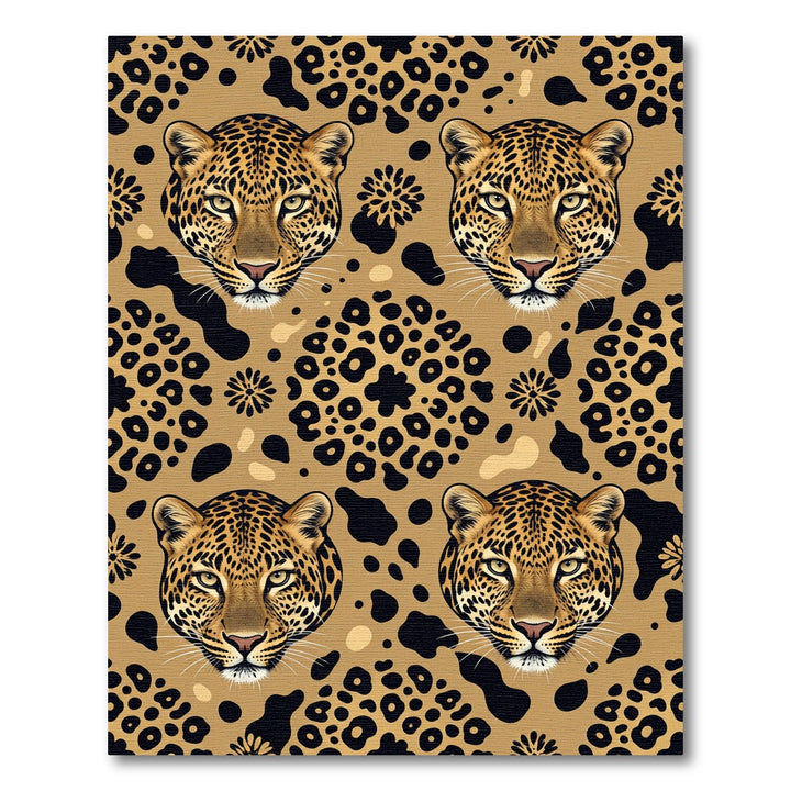 Leopard Spots and Feline Faces Rug