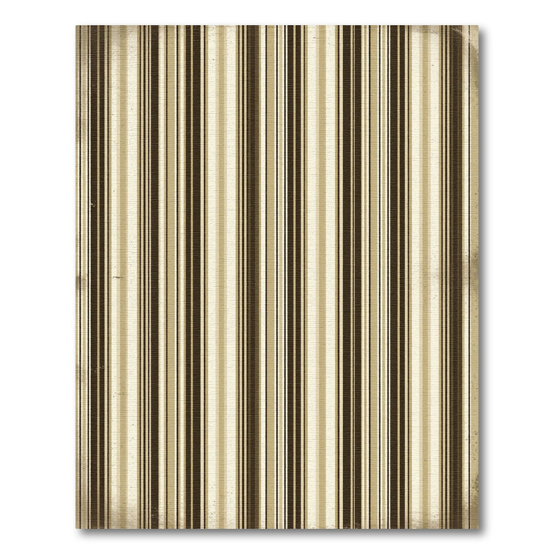 Vintage Brown Beige Vertical Stripe Rug