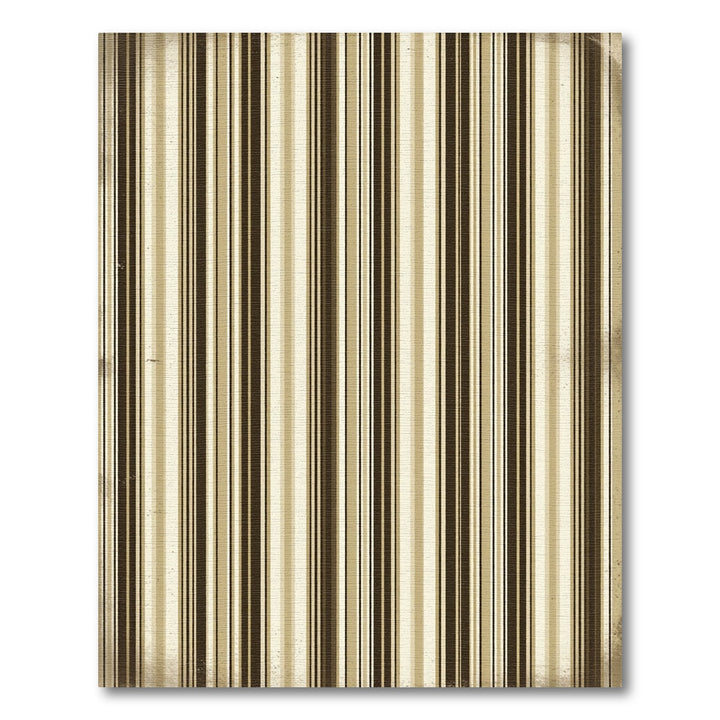 Vintage Brown Beige Vertical Stripe Rug
