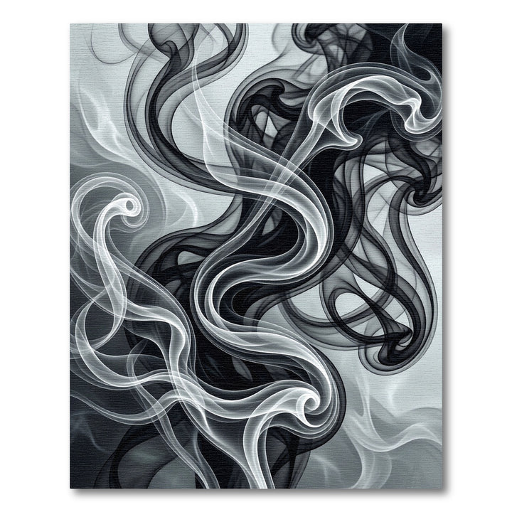 Monochromatic Smoke Swirl Area Rug