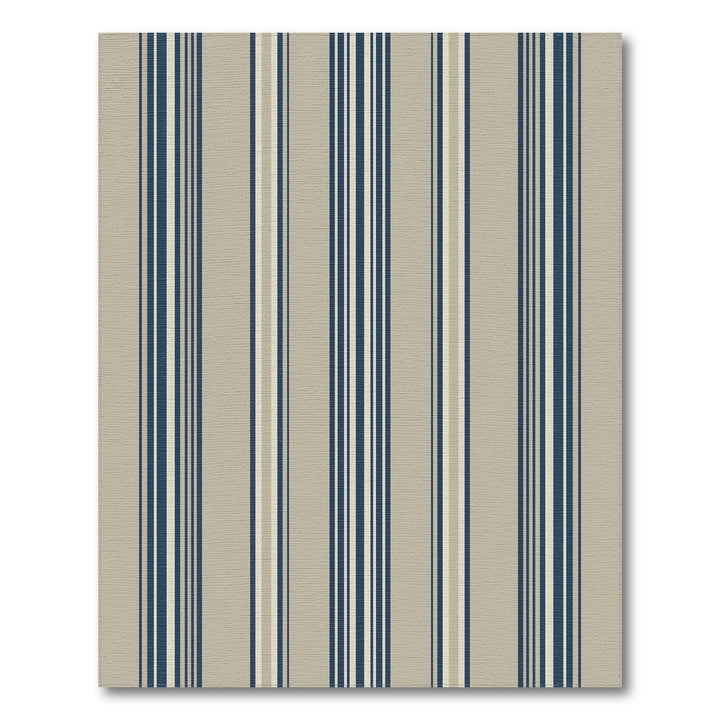 Coastal Blue Cream Stripe Rug