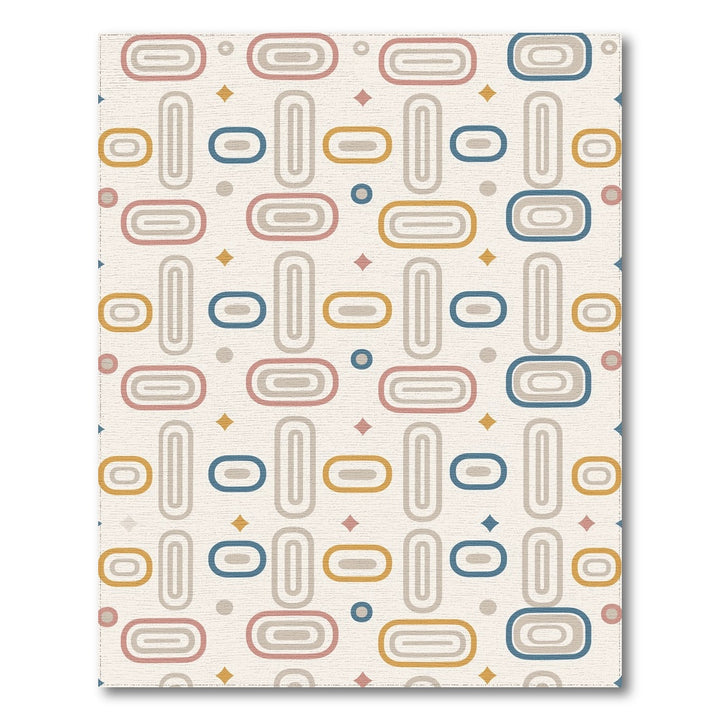 ODIKA Multi-Color Geometric Oval Area Rug